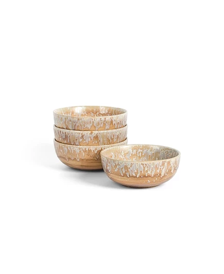 Универсальные миски LEMIEUX ET CIE Hanami, набор из 4 коричневых /бежевых мисок