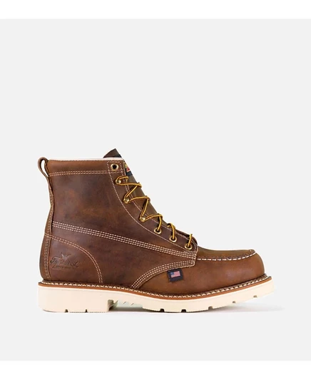 Мужские рабочие ботинки Thorogood American Heritage 6 со стальным носком коричневого цвета