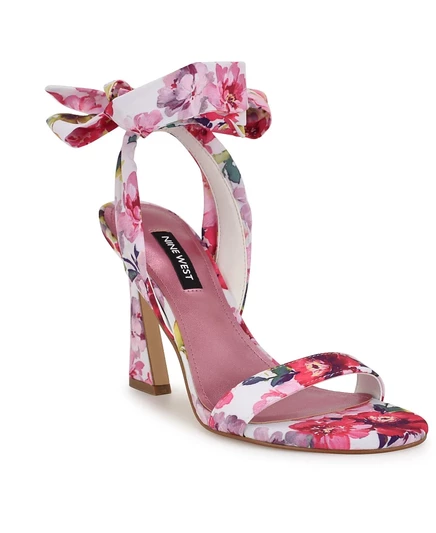 Женские босоножки Nine West Kelsie на каблуке, розовые