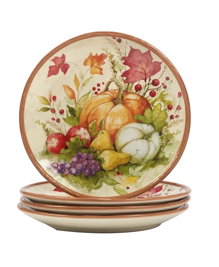 Тарелки Certified International Harvest, разноцветные