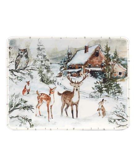 Сертифицированное международное блюдо Winter's Frost большой прямоугольной формы