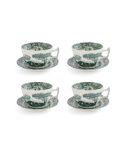 Набор чашек и блюдец Spode Heritage Green, 4 шт., зеленый