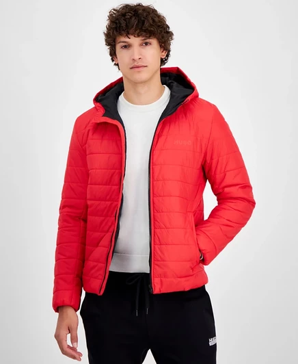 Hugo Boss Приталенный стеганый жилет на подкладке на молнии red