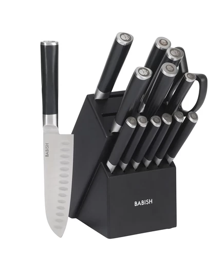 Набор из 15 кухонных ножей Babish из стали 1.4116, черный