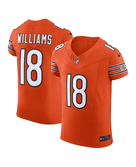 Мужская футболка Nike Caleb Williams оранжевого цвета Chicago Bears Alternate Vapor F.U.S.E. Elite. orange