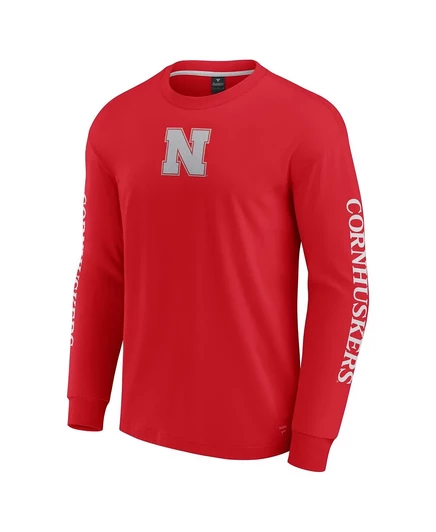 Мужская футболка с длинным рукавом Fanatics Scarlet Nebraska Huskers Strive от Fanatics scarlet