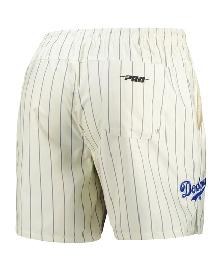 Мужские кремовые шорты Pro Standard из коллекции Brooklyn Dodgers Cooperstown в полоску 