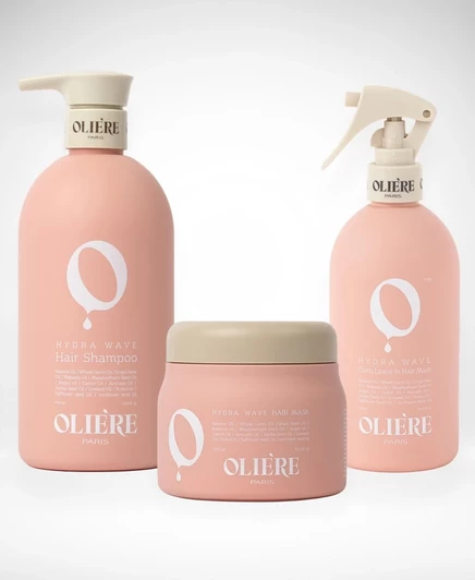 Oliere Paris Hydra Wave Essential Curl-Care Трио для ухода за волосами, цена 219 долларов, без цвета