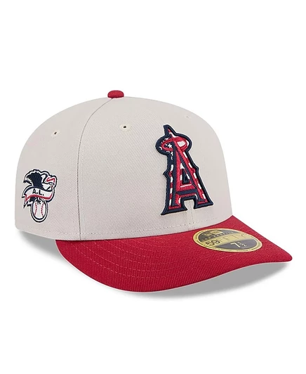 Мужская кепка New Era Los Angeles Angels 2024 59FIFTY, бежевая