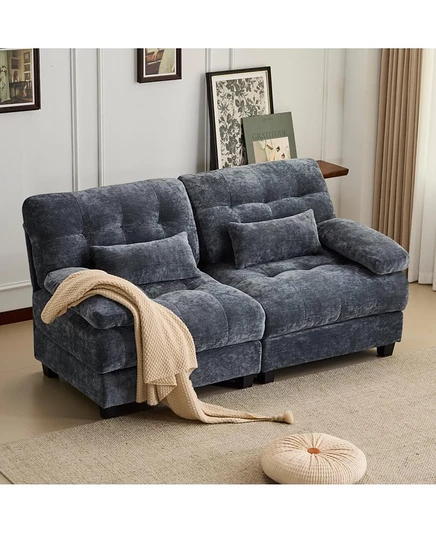 Диванчик Streamdale Furniture 67" с регулируемой спинкой, шенилловой тканью и 2 подушками