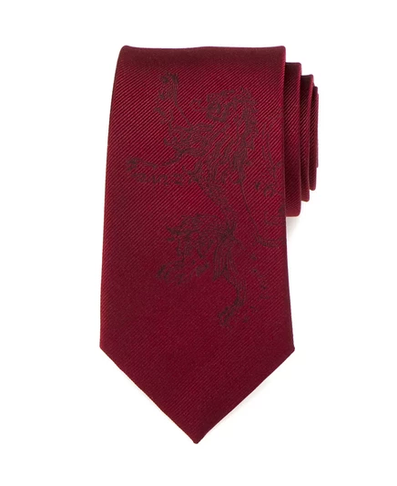 Мужской галстук Game of Thrones Lannister Lion шелковый, красный