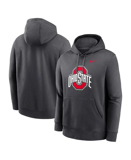 Мужское худи Nike Primetime Ohio State Buckeyes, серебристое