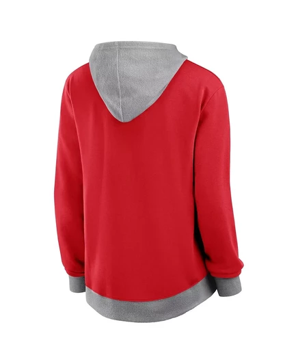 Женская красная толстовка Fanatics Philadelphia Phillies Hit It из французского махрового материала с капюшоном на молнии red, steel