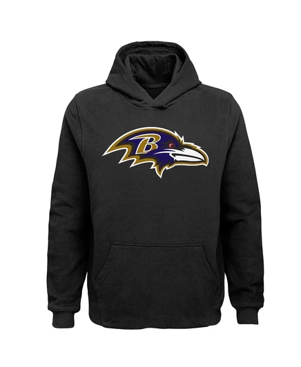 Черная толстовка с логотипом команды Baltimore Ravens, с капюшоном black