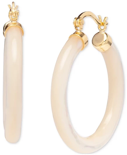 Женские серьги Macy's с перламутром, 1-1/8″, золотистые