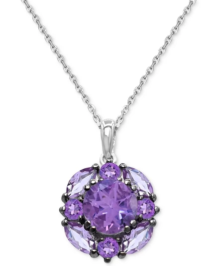 Колье Macy's с аметистом и розовым аметистом, 18″