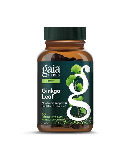 БАД Gaia Herbs Ginkgo Leaf, 60 жидких фитокапсул