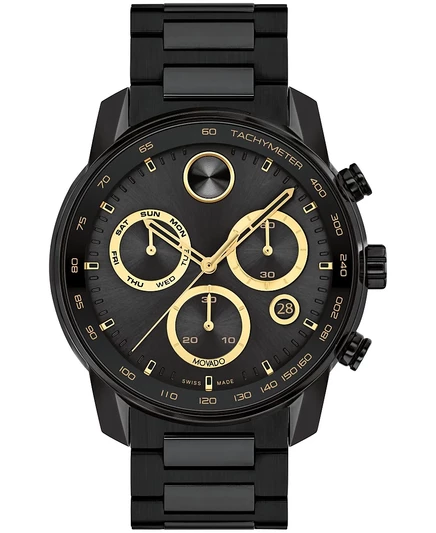 Мужские часы Movado Bold Verso хронограф, 44 мм, черные