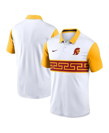 Мужская футболка-поло Nike Vapor USC Trojans, бело-золотая