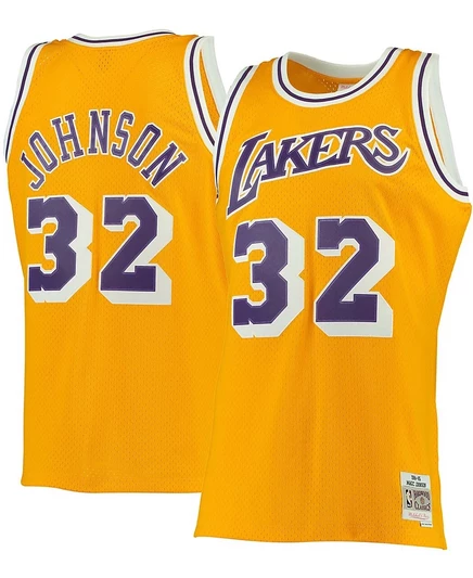 Мужская джерси Mitchell & Ness Magic Johnson 1984-85, золотая