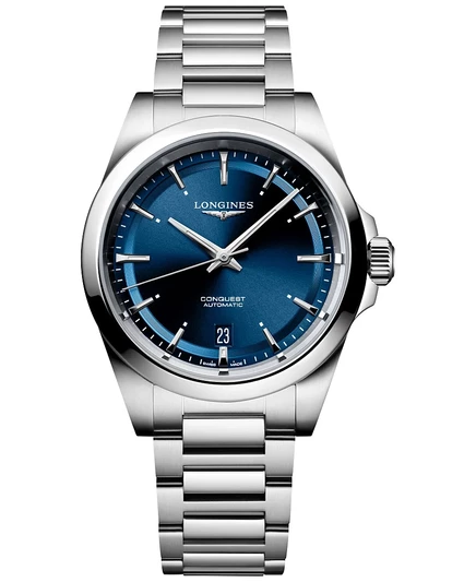 Мужские часы Longines Conquest автомат 38 мм, стальные