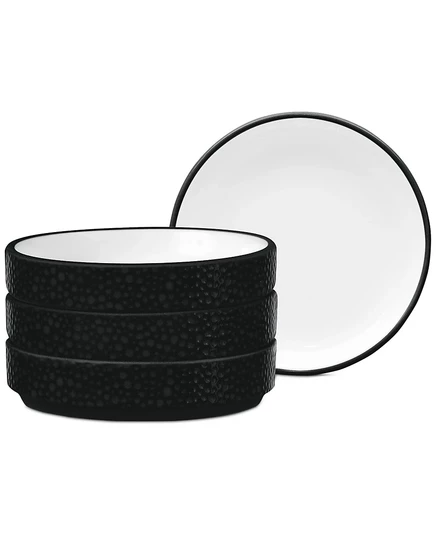 Мини-тарелки Noritake Colortex Stone Stax, 4 шт., черные