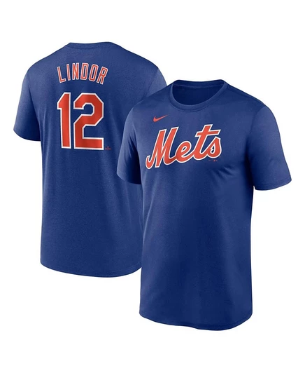 Мужская футболка Nike Francisco Lindor New York Mets, синяя