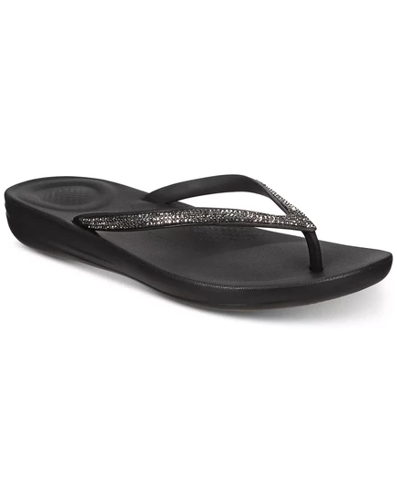  Женские сандалии-шлепанцы Iqushion Sparkle black