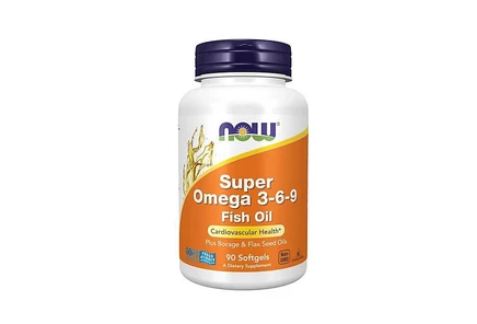 NOW Foods Super Omega 3-6-9, 1200 мг, 90 г без цвета