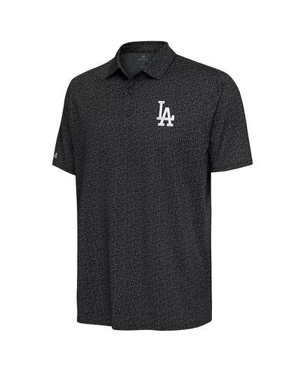 Мужская черная рубашка-поло Los Angeles Dodgers Blooming от Antigua black