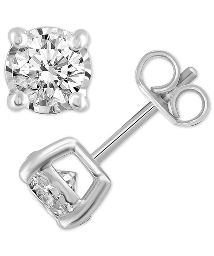 Женские серьги‑гвоздики Macy's с бриллиантами 0,75 кт в 14k