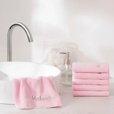 Набор салфеток для снятия макияжа Arkwright Home 33×33 см, розовый, 6 шт