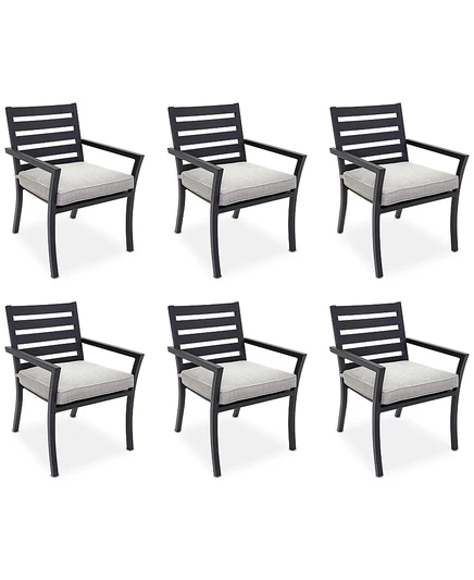 Комплект обеденных стульев Astaire Outdoor из 6 предметов, созданный для Macy's oyster light grey
