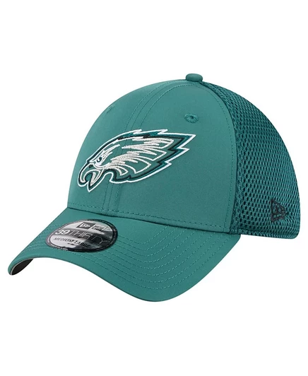 Мужская темно-зеленая шляпа Philadelphia Eagles Outline 39 THIRTY Flex зеленого цвета от New Era