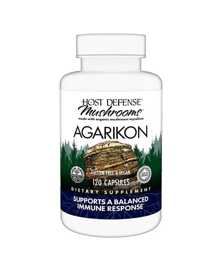 БАД Host Defense Agarikon капсулы, белые
