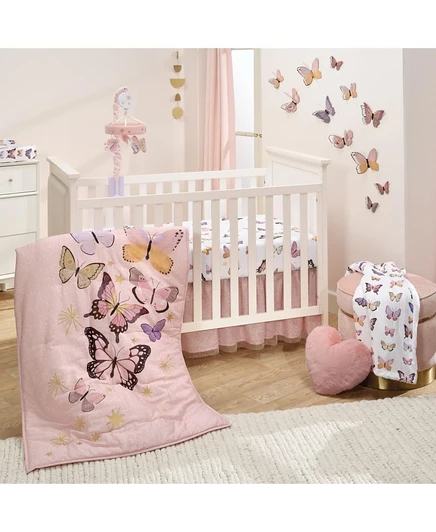 Детский комплект для кроватки Lambs & Ivy Butterfly Dreams, розовый