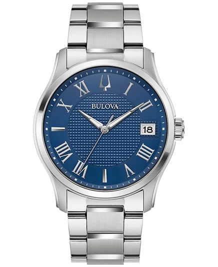 Мужские часы Bulova Wilton 41 мм, серебристые