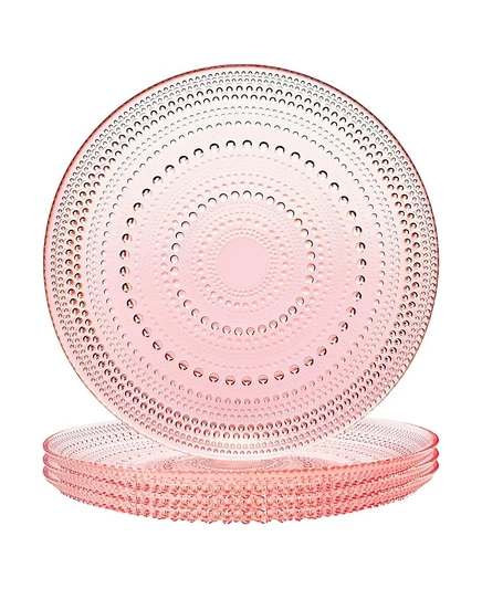 Цветные тарелки Wine Savant Glass Hobnail, набор из 4-х