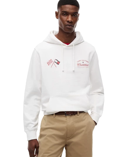 Мужское худи Tommy Hilfiger Cadillac F1, белое