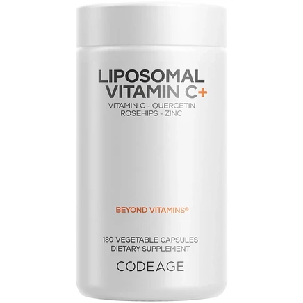 Витамин C Codeage Liposomal 1500 мг с цинком, 180 капсул