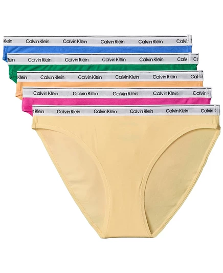 Женское нижнее белье Calvin Klein с логотипом Icon, 5 упаковок, бикини с низкой посадкой, QD5208, розовое