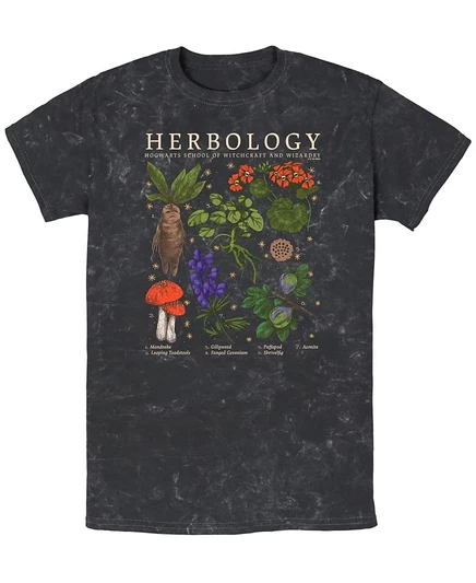 Мужская футболка с коротким рукавом Herbology от Deathly Hallows 2 black