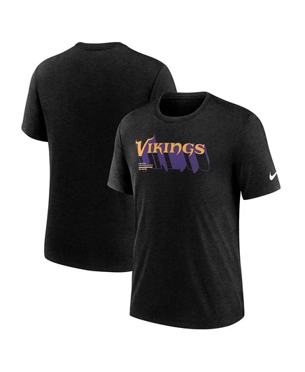 Мужская футболка Nike Long Pass Minnesota Vikings, черный меланж
