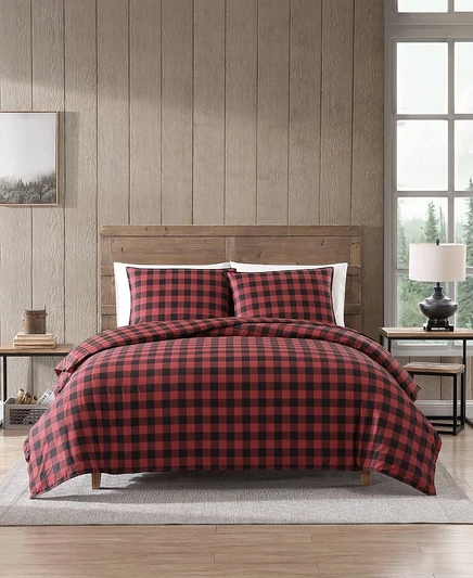 Комплект Eddie Bauer Mountain Plaid односпальный, красный