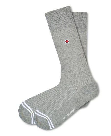 Мужские ребристые носки LOVE SOCK COMPANY с сердечком, серые