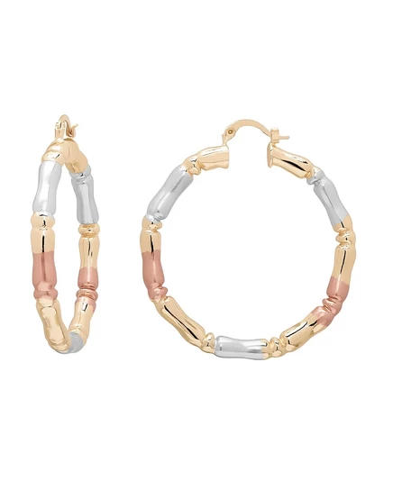 Серьги-кольца Macy's 50 мм, трехцветные