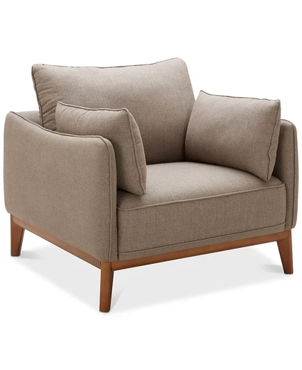 Кресло Macy's Jollene 39″ тканевое, серое
