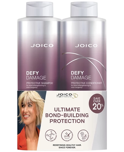Защитный шампунь и кондиционер Joico Defy Damage Duo без цвета
