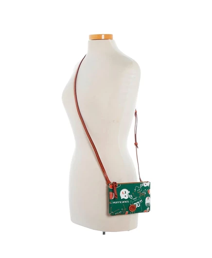 Кошелек Dooney & Bourke Miami Hurricanes с застежкой-молнией через плечо