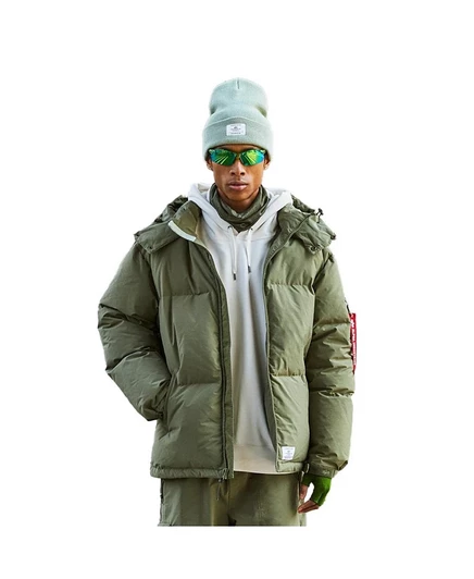 Мужская пуховая парка Alpha Industries Puffer Parka, зеленая